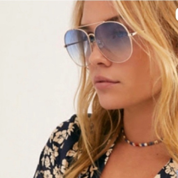 Free People Sundown Oversized Aviator Sunglasses NWT - Picture 1 of 1